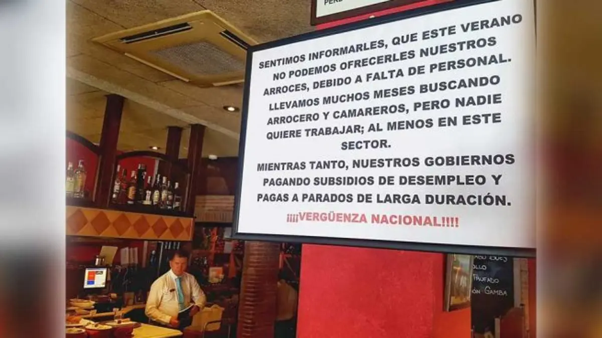 Puso un cartel en su restaurante quejándose de que no consigue empleados y se hizo viral