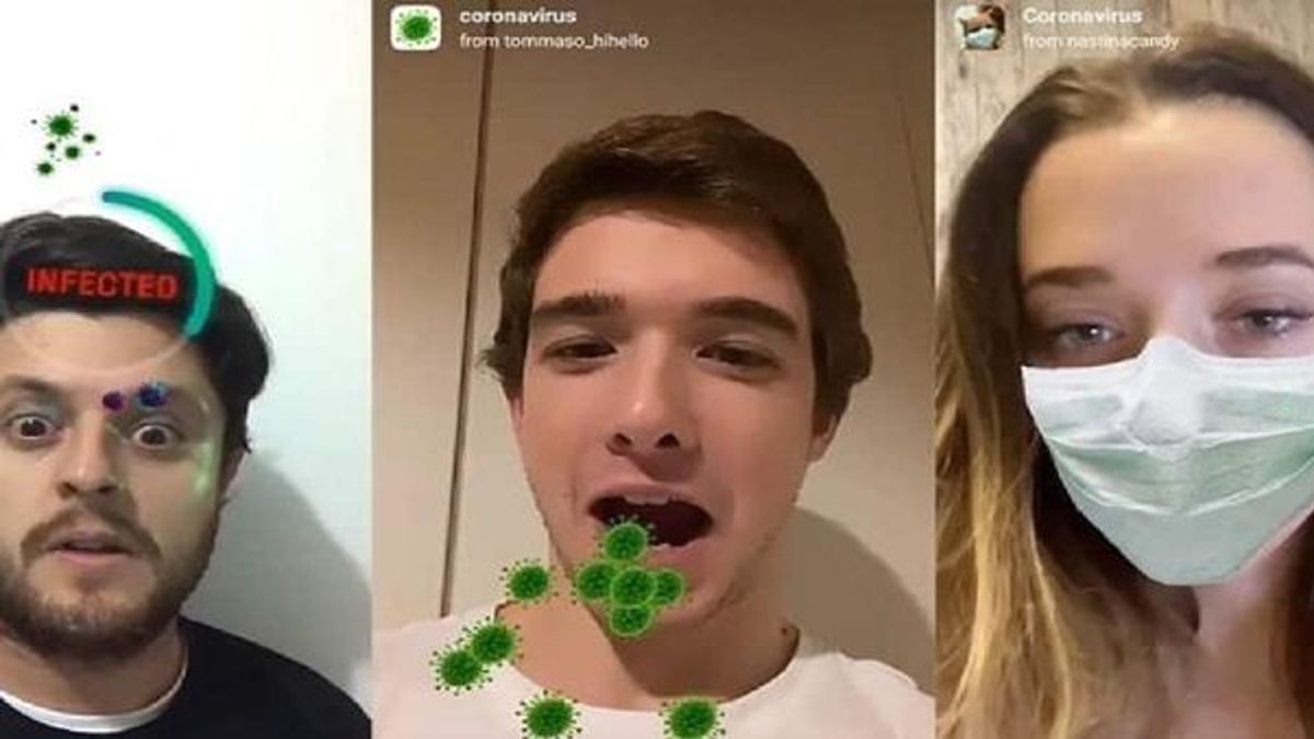 Coronavirus llega a Instagram con filtros de mascarillas