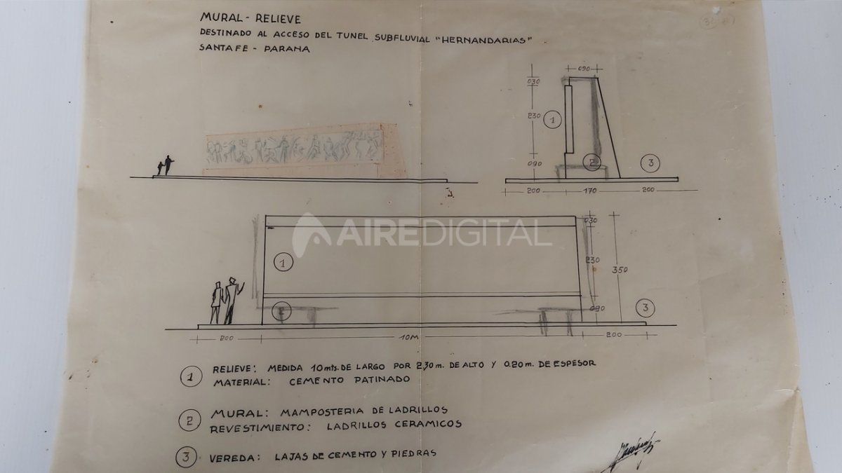El mural del ingreso al Túnel del lado de Santa Fe que nunca fue