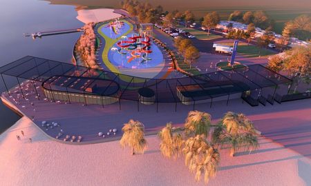 El sector infantil, ubicado al norte, contará con juegos de baja profundidad, toboganes de menor escala y dispositivos de aspersión. El sector infantil, ubicado al norte, contará con juegos de baja profundidad, toboganes de menor escala y dispositivos de aspersión.