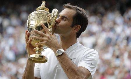 Federer se consagró campeón en Wimbledon ocho veces. Fue el primer GS que ganó. Federer se consagró campeón en Wimbledon ocho veces. Fue el primer GS que ganó.