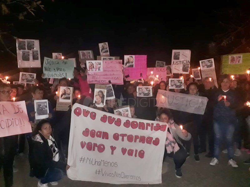 Familiares y vecinos de Valentina y Verónica pidieron justicia por el doble femicidio
