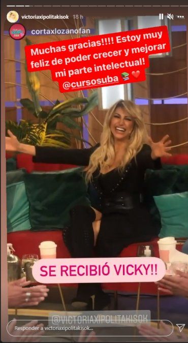 Vicky Xipolitakis se recibió en la UBA