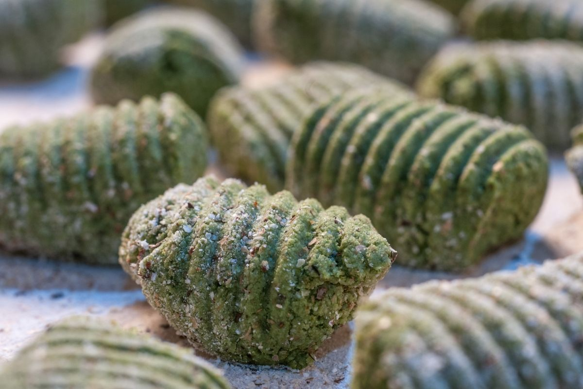 Ñoquis de acelga. Ñoquis de acelga.