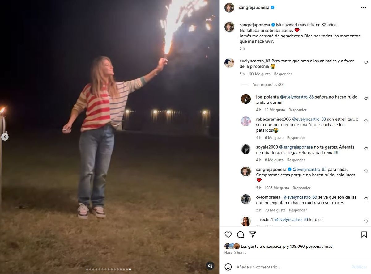 La China Suárez fue acusada de maltrato animal por usar fuegos artificiales. La China Suárez fue acusada de maltrato animal por usar fuegos artificiales.