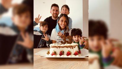 Antonela Roccuzzo saludó a Messi por el día del padre
