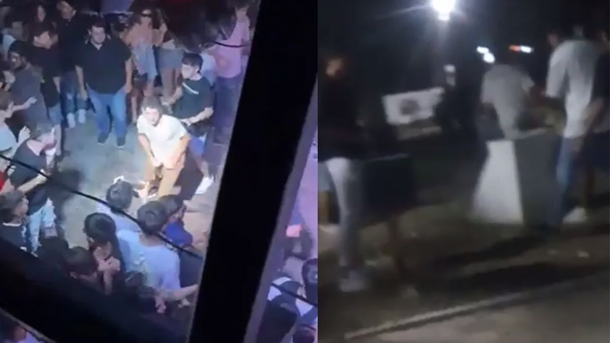 El antes y el después. El incidente se generó a partir de una pelea en el tradicional evento.&nbsp;