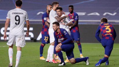 Paliza histórica: el Bayern le metió ocho goles al Barcelona de Messi y lo eliminó de la Champions League