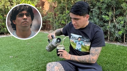Facundo Farías y el guiño a Diego Maradona mientras comparte plantel con Lionel Messi