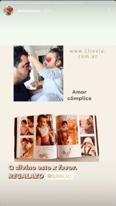 Darío Barassi mostró en sus redes sociales el regalo del día del padre.