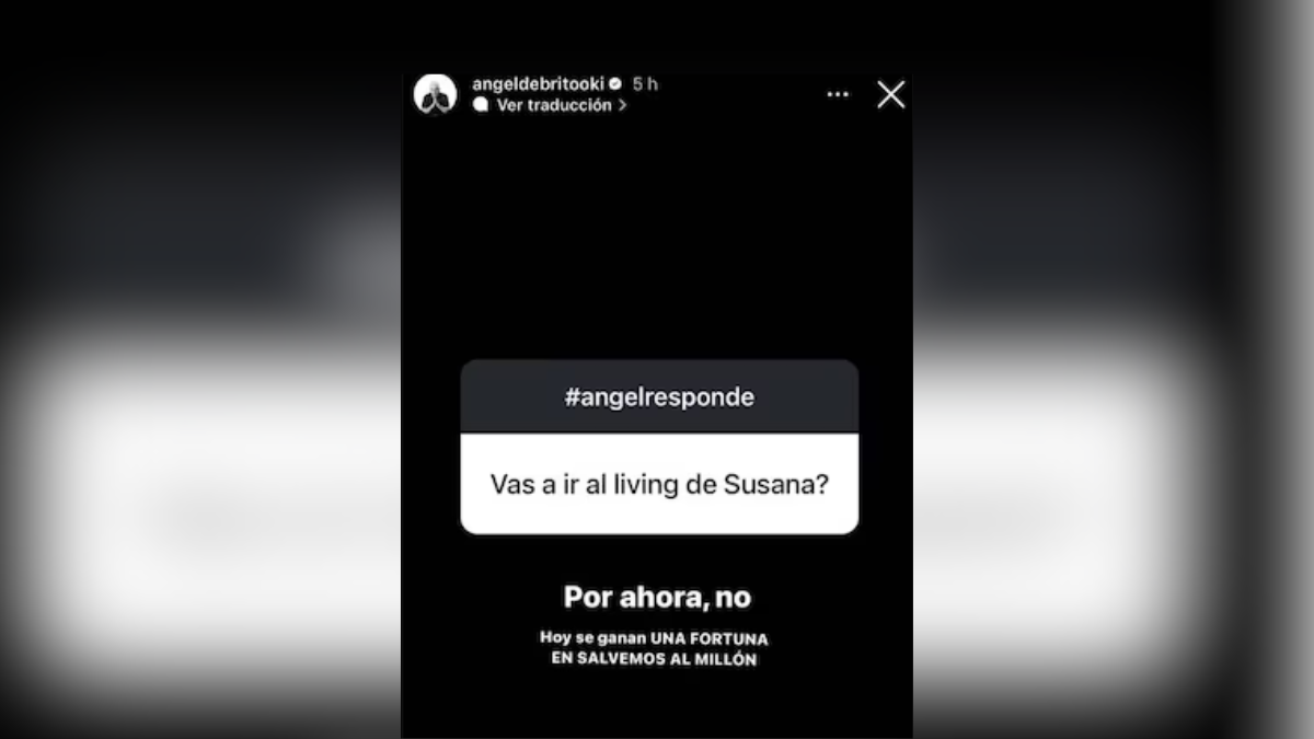 Ángel de Brito vía historias de Instagram. Ángel de Brito vía historias de Instagram.