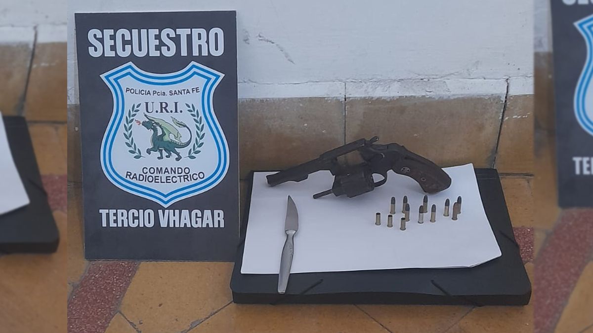 El revolver que le secuestró la policía tras el tiroteo en la puerta del club Unión. El revolver que le secuestró la policía tras el tiroteo en la puerta del club Unión.