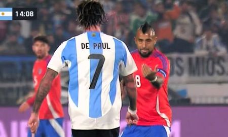 Lo que no se vio del fuerte cruce entre Rodrigo De Paul y Arturo Vidal Lo que no se vio del fuerte cruce entre Rodrigo De Paul y Arturo Vidal