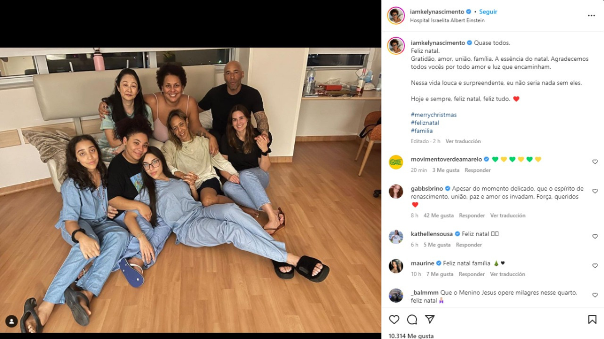 La dedicatoria que acompañó el posteo de la hija de Pelé.