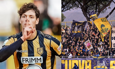 Polémica en Italia por los gestos fascistas de los hinchas de Juve Stabia en el gol del bisnieto de Mussolini Polémica en Italia por los gestos fascistas de los hinchas de Juve Stabia en el gol del bisnieto de Mussolini