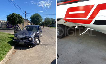 Barrio Sargento Cabral: choque entre un auto y un colectivo Barrio Sargento Cabral: choque entre un auto y un colectivo
