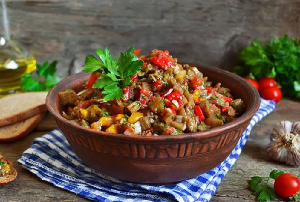 Ensalada de berenjenas para el oto&ntilde;o.