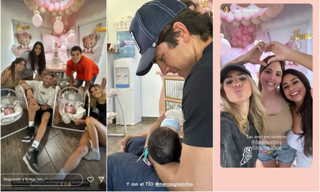 La emotiva bienvenida de Marcos Ginocchio a las gemelas de Daniela Celis y Thiago Medina La emotiva bienvenida de Marcos Ginocchio a las gemelas de Daniela Celis y Thiago Medina