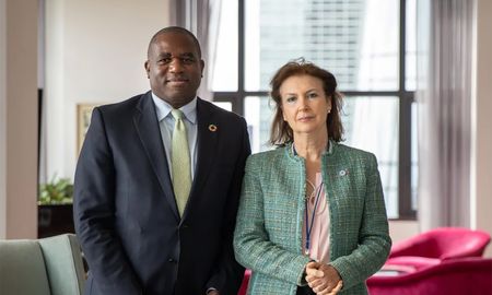 Diana Mondino junto a su par británico, David Lammy. Foto: Agencia Noticias Argentinas. Diana Mondino junto a su par británico, David Lammy. Foto: Agencia Noticias Argentinas.