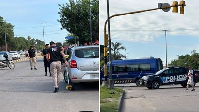 Blas Parera y Gorriti: accidente entre una moto y un Renault Sandero