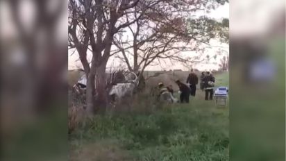 Jóvenes santafesinos viajaban por Autovía 19 y protagonizaron un accidente