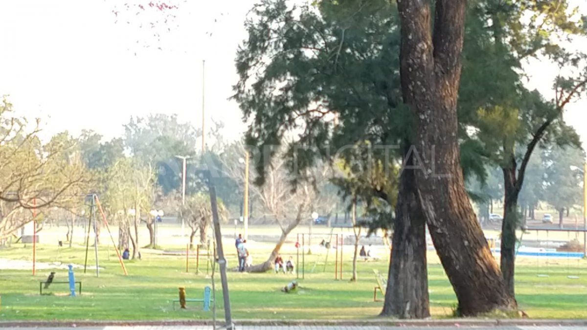 El parque federal estaba prácticamente vacio durante esta tarde.&nbsp;