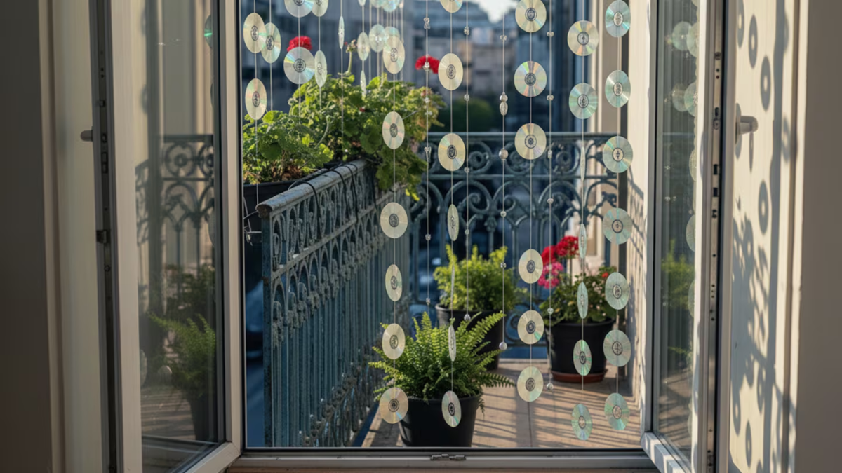 No es para decorar: para qué sirve colgar CD’s en el balcón