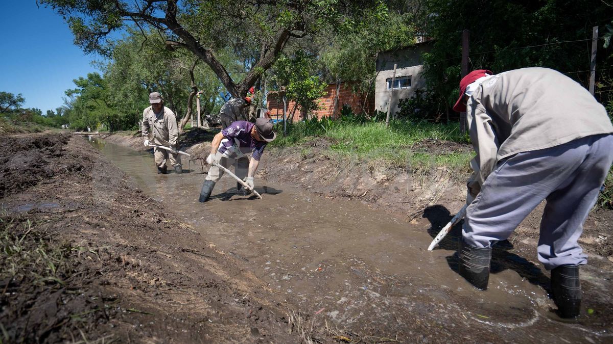 Limpieza de canales en San José del Rincón.