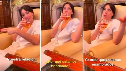 El escandaloso video de Tamara Pettinato en el despacho presidencial de Alberto Fernández: 