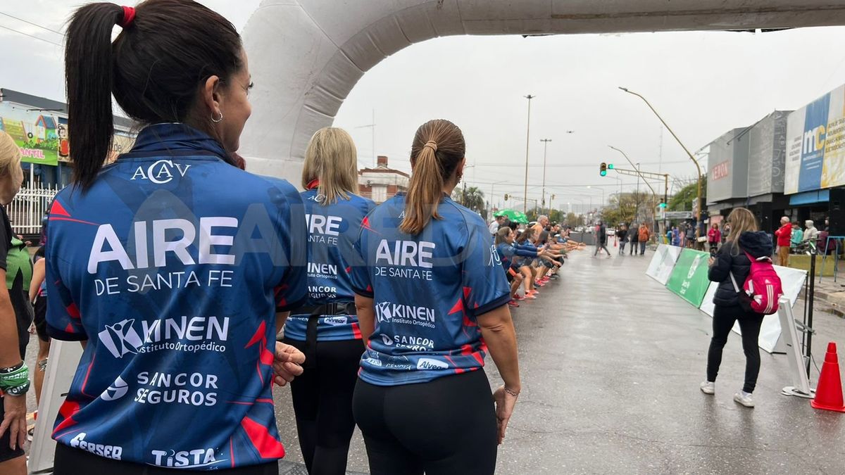 Los participantes listos para la largada de la maratón