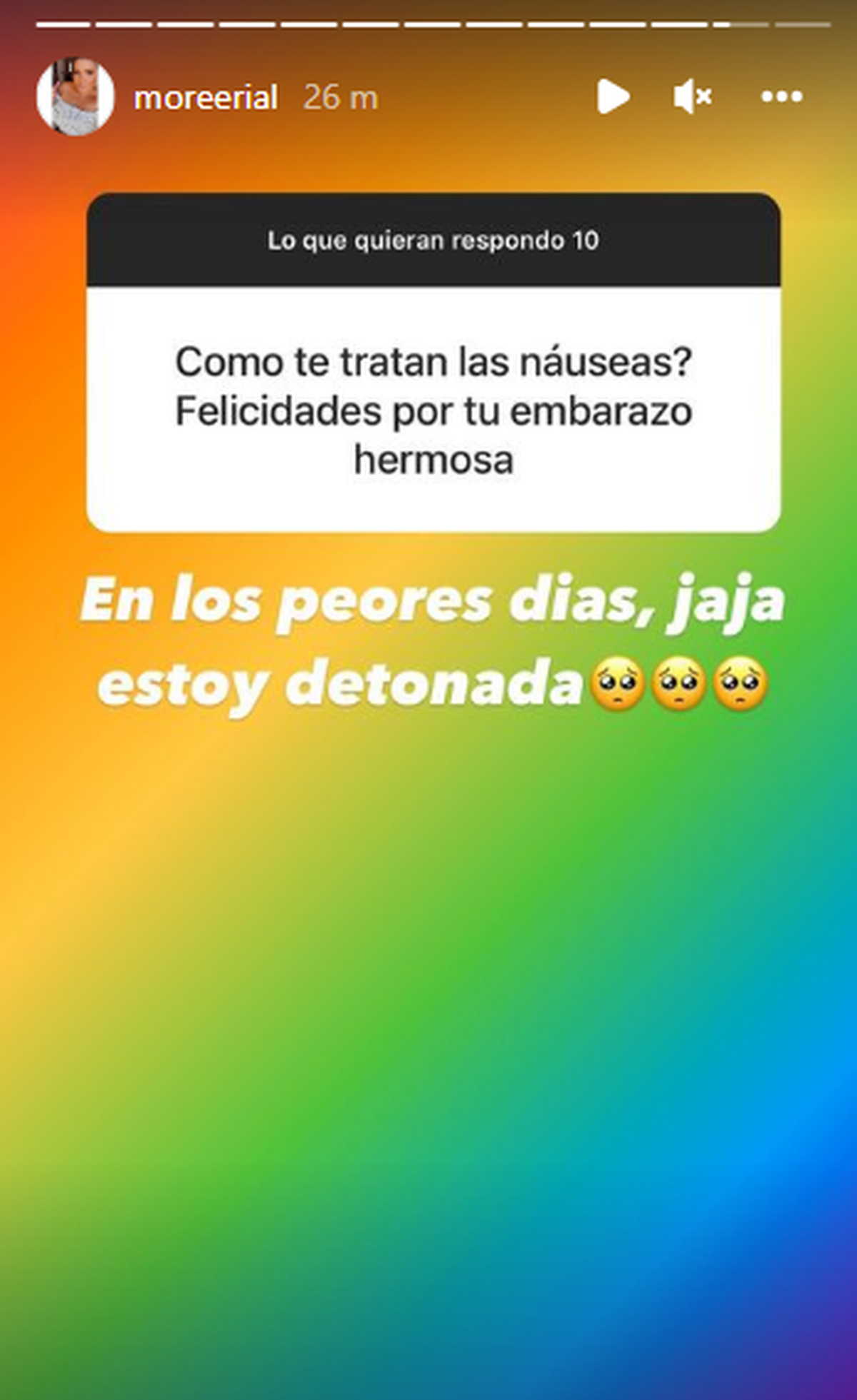 "En los peores días": More Rial habló de su embarazo. Foto: Instagram 
