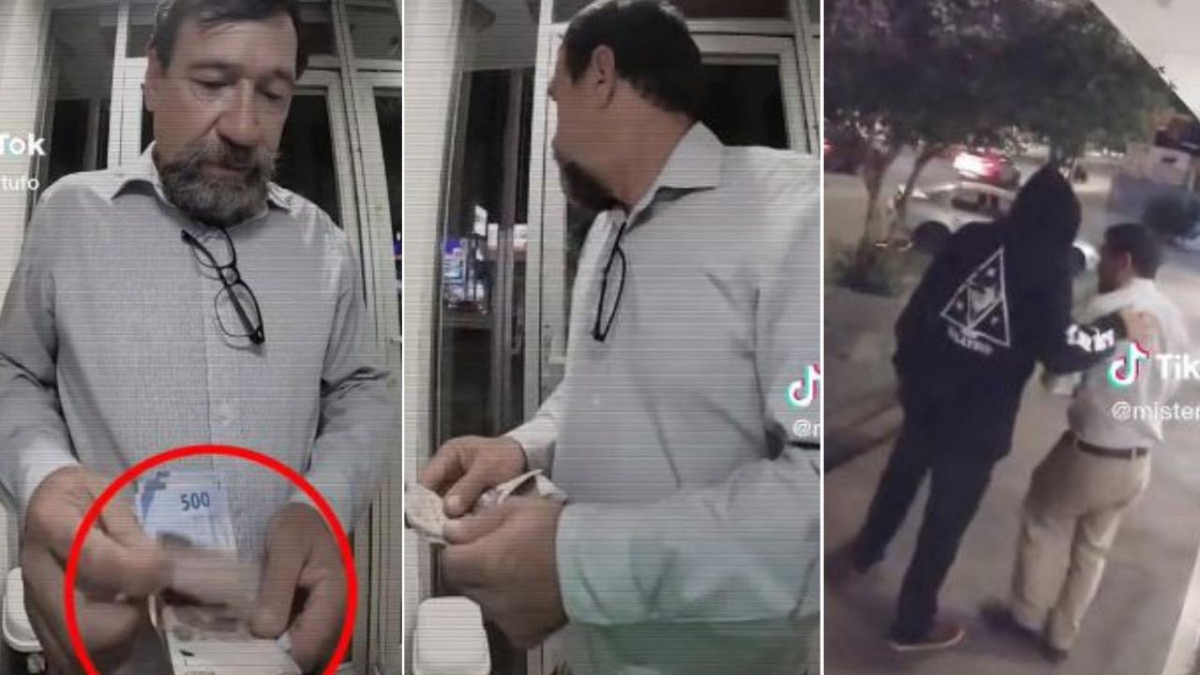 Video viral: descubrió que le iban a robar al salir del cajero automático y aplicó esta curiosa técnica para evitarlo