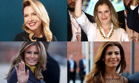 Arriba: Fabiola Yañez, Beatriz Gutiérrez. Abajo: Melania Trump, Juliana Awada. Arriba: Fabiola Yañez, Beatriz Gutiérrez. Abajo: Melania Trump, Juliana Awada.