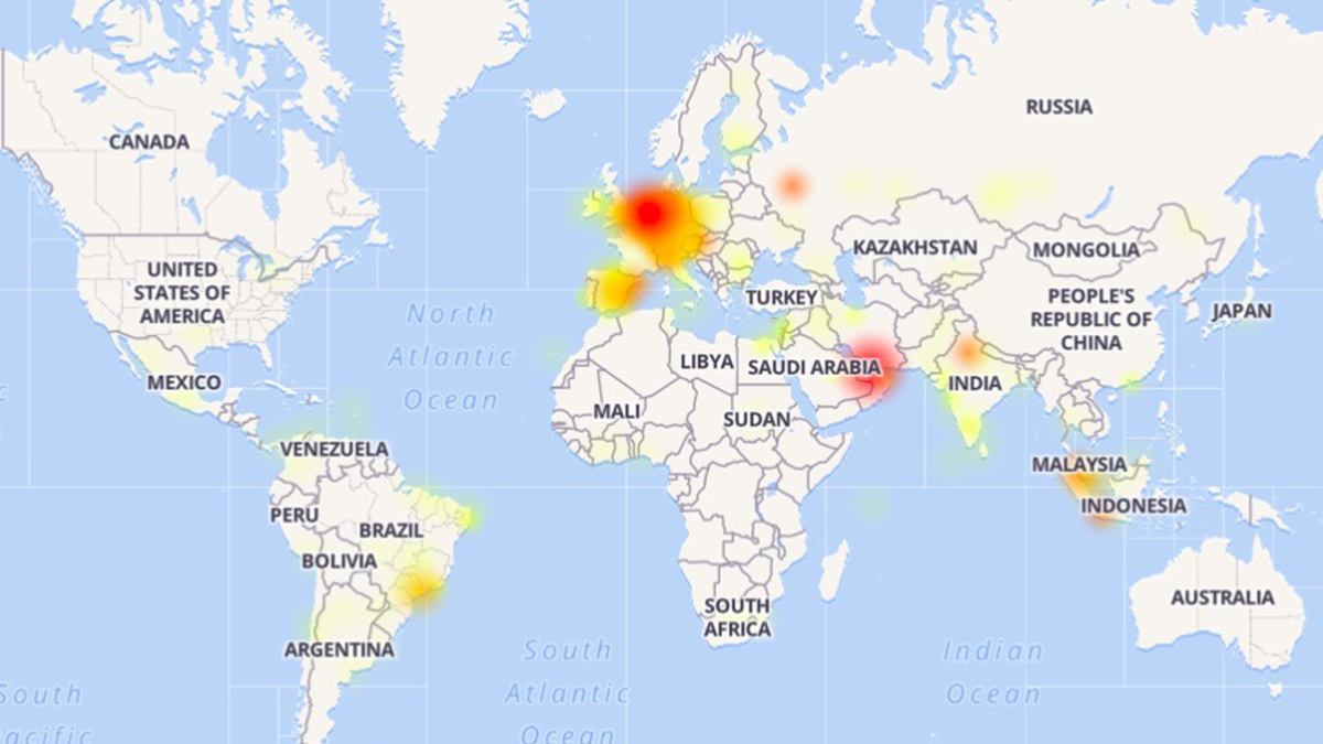WhatsApp reportó una caída en Europa y América Latina