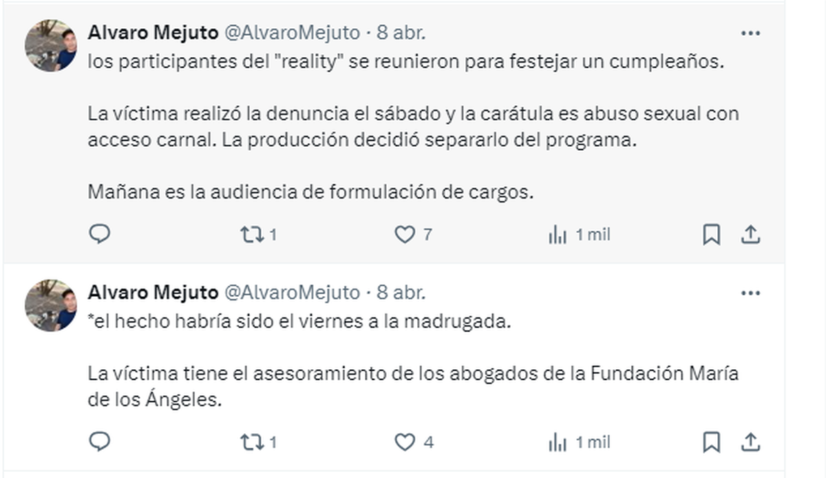 Grave denuncia por abuso sexual en Gran Hermano. Grave denuncia por abuso sexual en Gran Hermano.