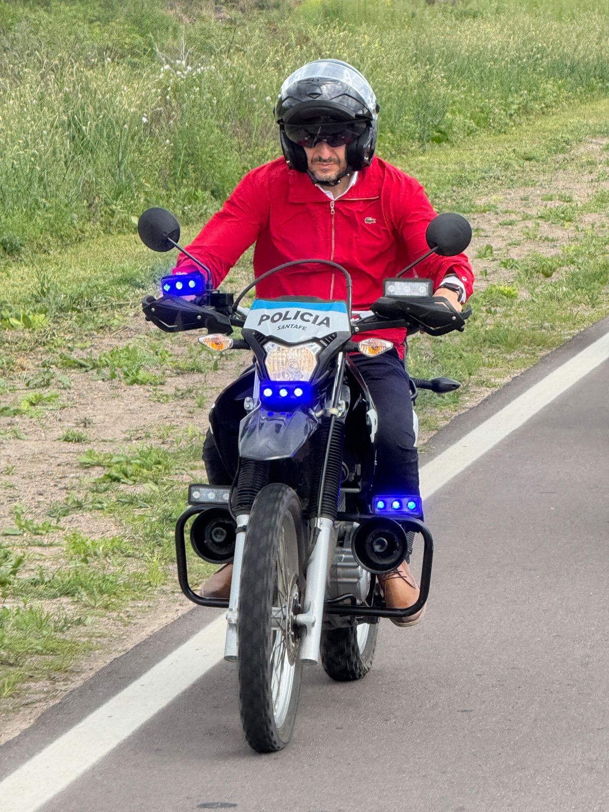Con una traves&iacute;a motoquera, Pullaro y Scaglia inauguraron la pavimentaci&oacute;n de la ruta provincial N&deg; 3.