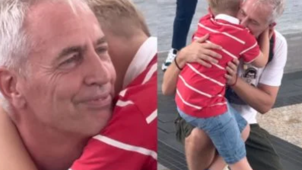 Marley compartió en redes el tierno abrazo de despedida a sus hijos Mirko y Milenka