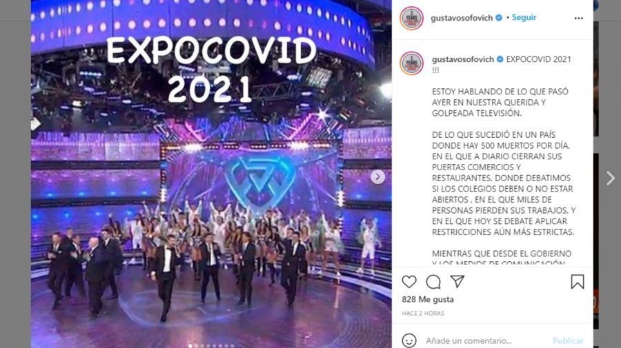 Gustavo Sofovich sin filtro contra la producción de ShowMatch y Marcelo Tinelli.