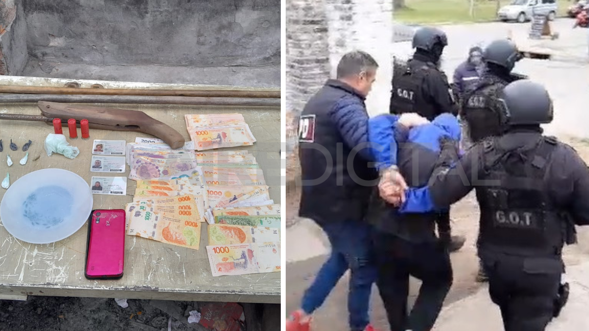En el procedimiento, secuestraron drogas, celulares, dos tumberas y dinero en efectivo En el procedimiento, secuestraron drogas, celulares, dos tumberas y dinero en efectivo