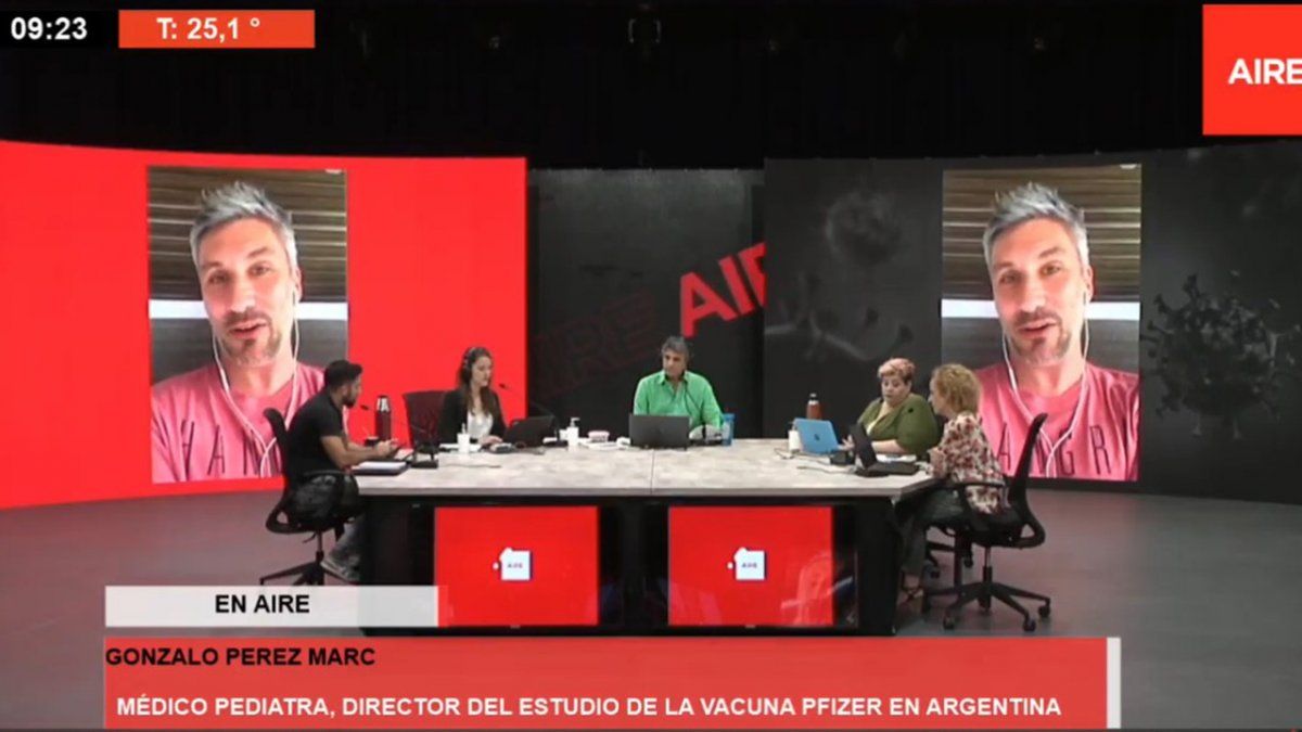 Pérez Marc contó que la Argentina fue el país que más voluntarios reclutó para probar la vacuna de Pfizer.