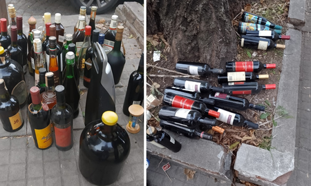 Sacó a la vereda todas las botellas de vino y whisky de su marido y sus vecinos aprovecharon Sacó a la vereda todas las botellas de vino y whisky de su marido y sus vecinos aprovecharon