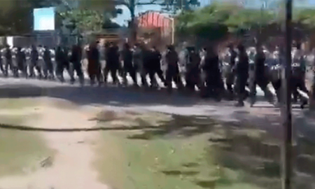 Polémico video de entrenamiento de la policía de Formosa: Gildo va a triunfar Polémico video de entrenamiento de la policía de Formosa: Gildo va a triunfar