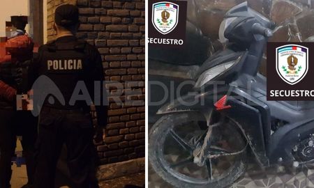 Ciudad de Santa Fe: detuvieron a un joven que circulaba en una moto robada