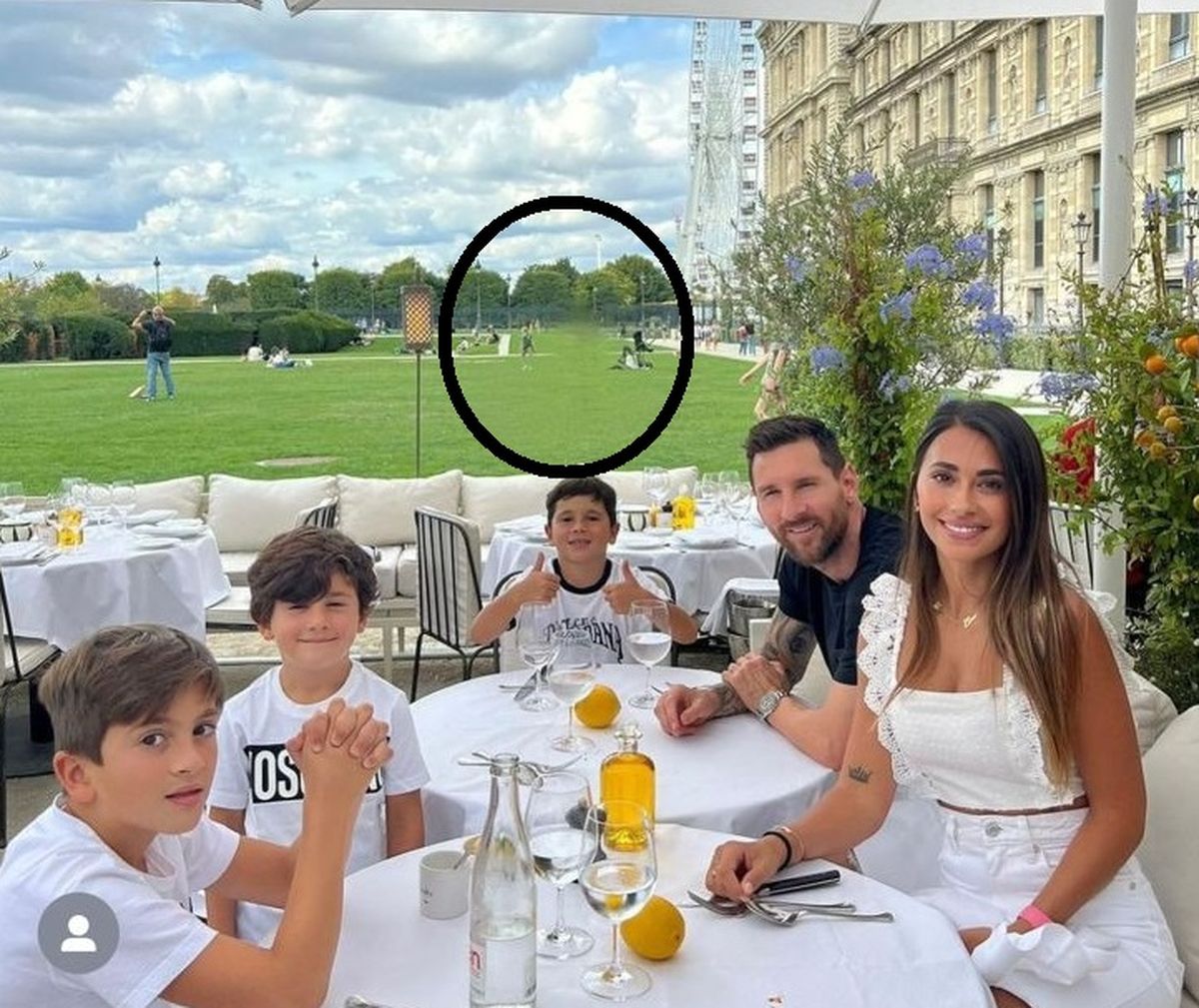 La edición en la foto de Lionel Messi