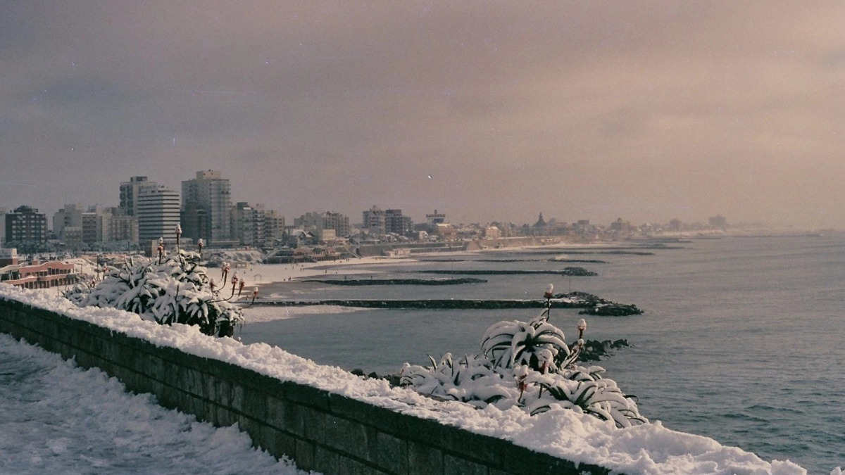 Nieve en Mar del Plata. Nieve en Mar del Plata.