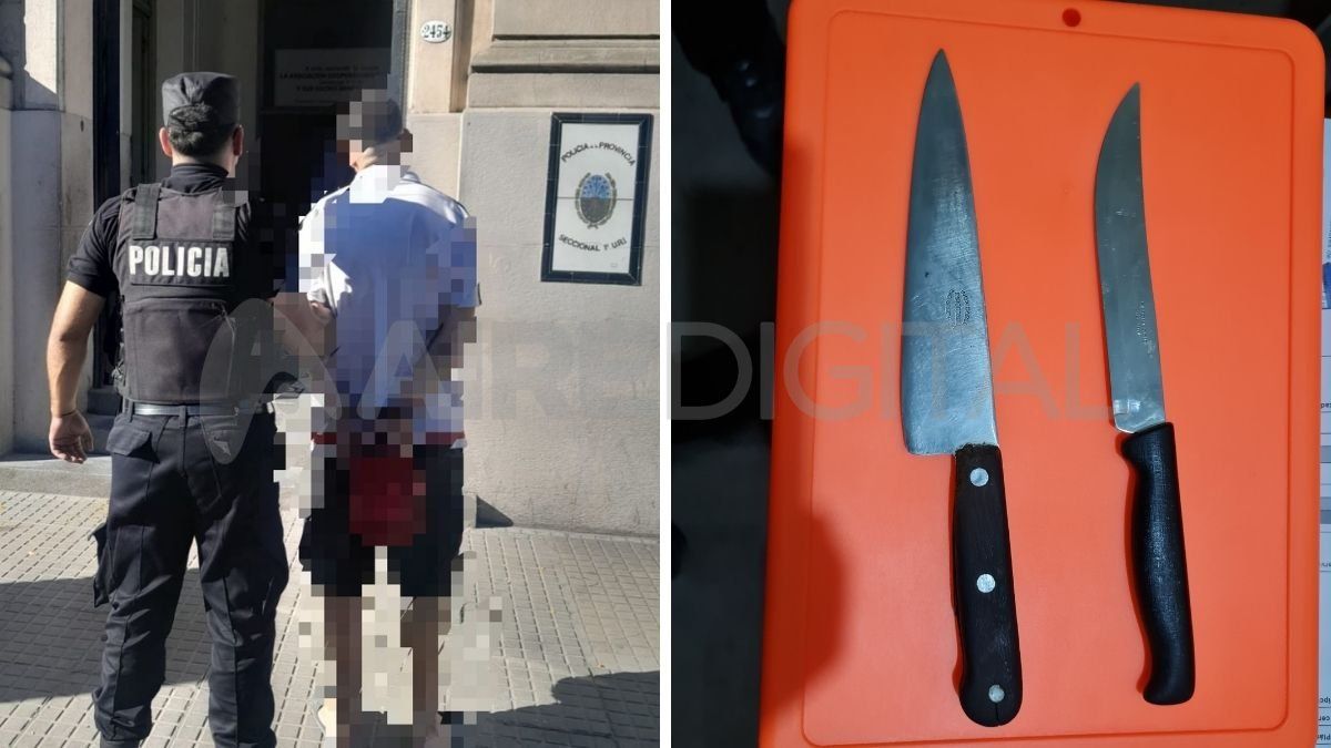 Santa Fe: detuvieron a un hombre armado con dos cuchillos