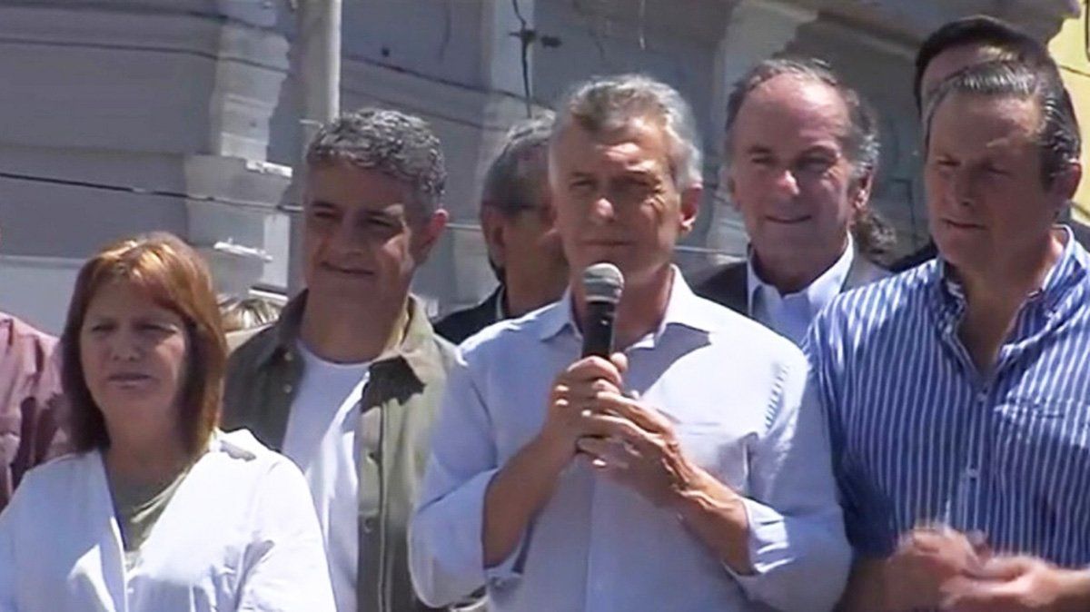 Macri estuvo acompañado de dirigentes de JxC.