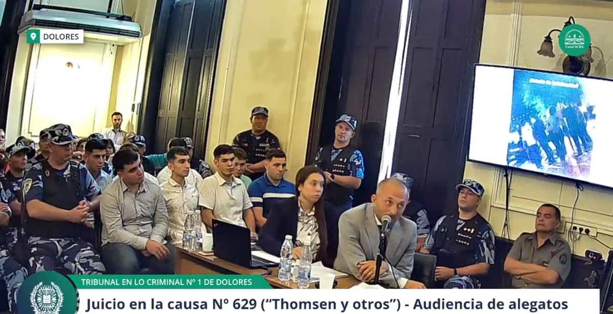 Hugo Tomei, representante de los ocho imputados por el crimen de Fernando Báez Sosa, dando sus fundamentos en la segunda jornada de alegatos.