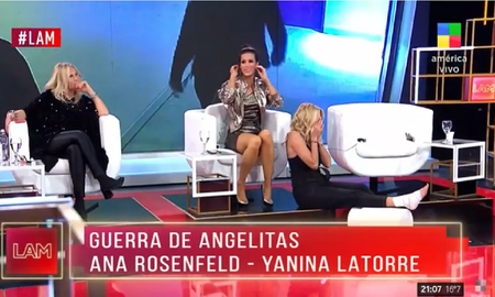 La panelista sufrió una fuerte caída antes de comenzar el programa, y otro cuando estaba discutiendo con Ana Rosenfeld en vivo. La panelista sufrió una fuerte caída antes de comenzar el programa, y otro cuando estaba discutiendo con Ana Rosenfeld en vivo.