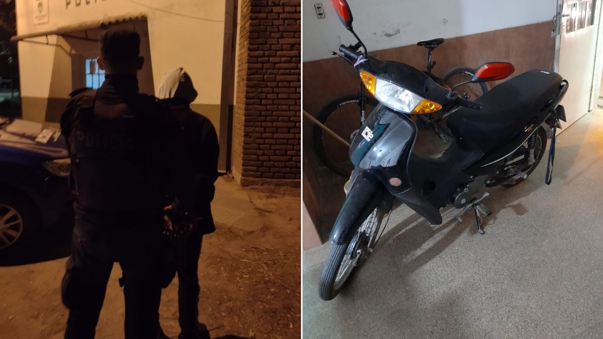 Dos hombres detenidos en Santo Tomé por robar una moto.